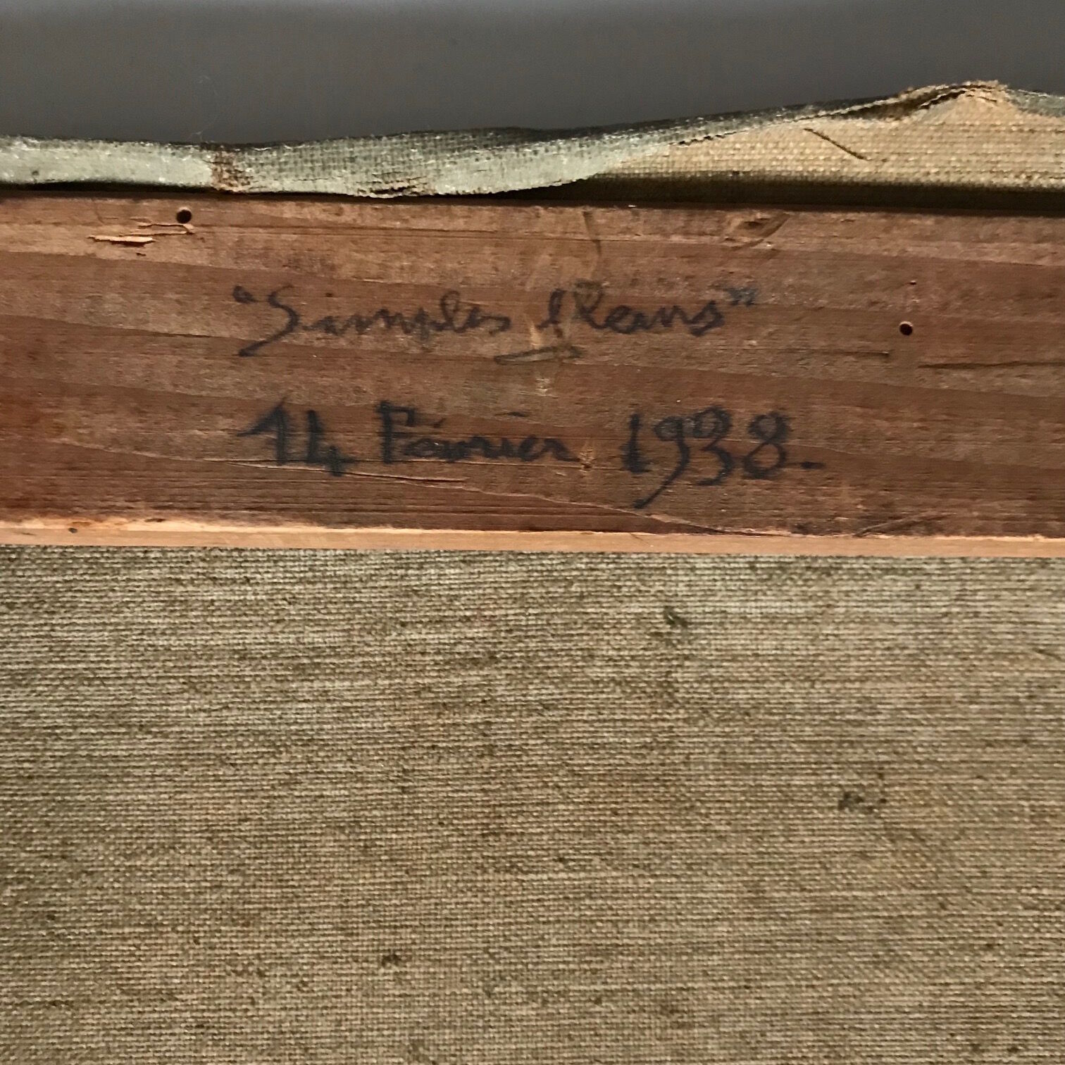 Still life painting vintage charm 1938 sign