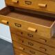 German beech industrial apothecary cabinet, mid-20th century
