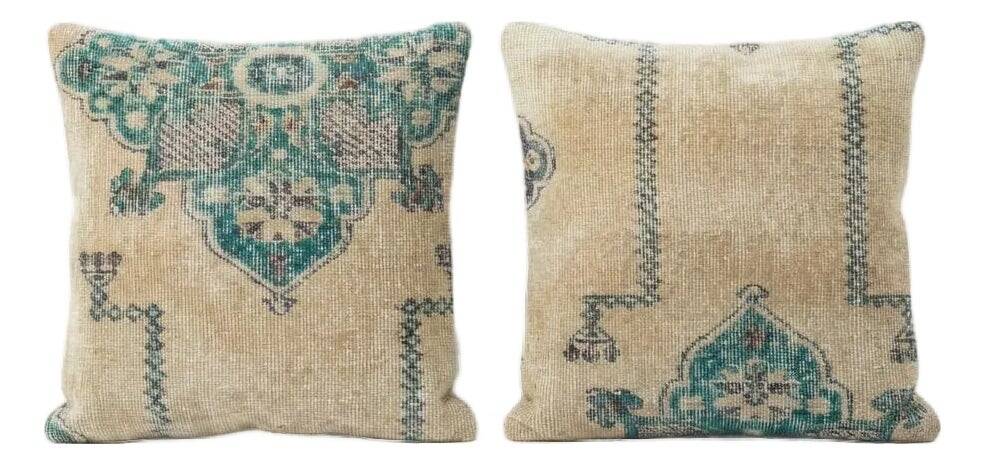 Set of 2 vintage Turkish cushion covers 51x51 cm