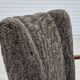 1950s, Danish design, reupholstered armchair, genuine sheepskin "Wellington".