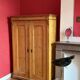 Armoire 2 portes en pin massif, XIXe siècle