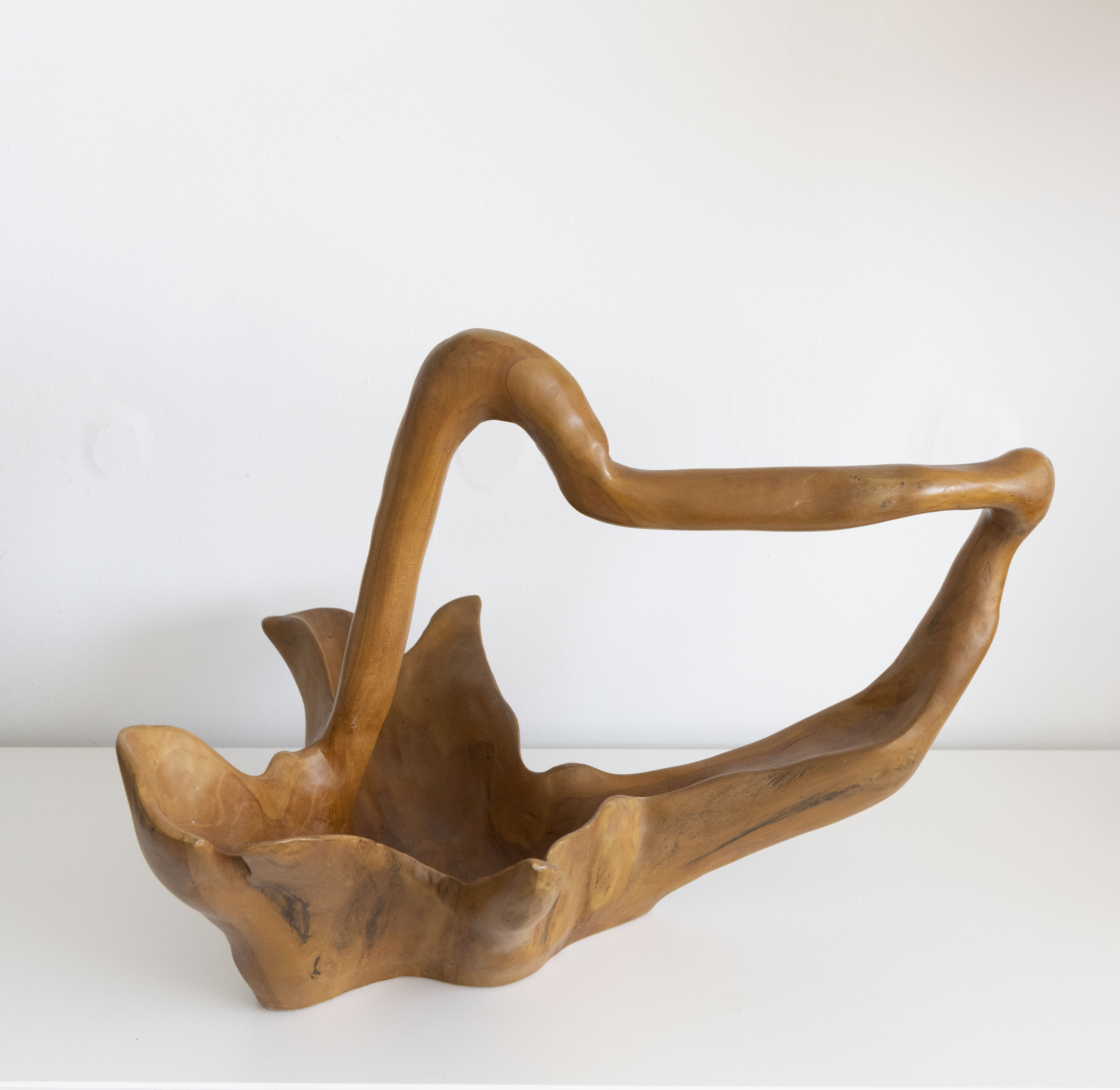 Brutalist fruit cup olive wood