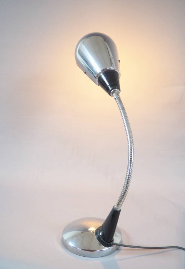 Large stainless steel desk lamp
