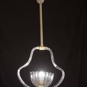 Elegant Art Decò Barovier and Toso Chandelier, 1940s