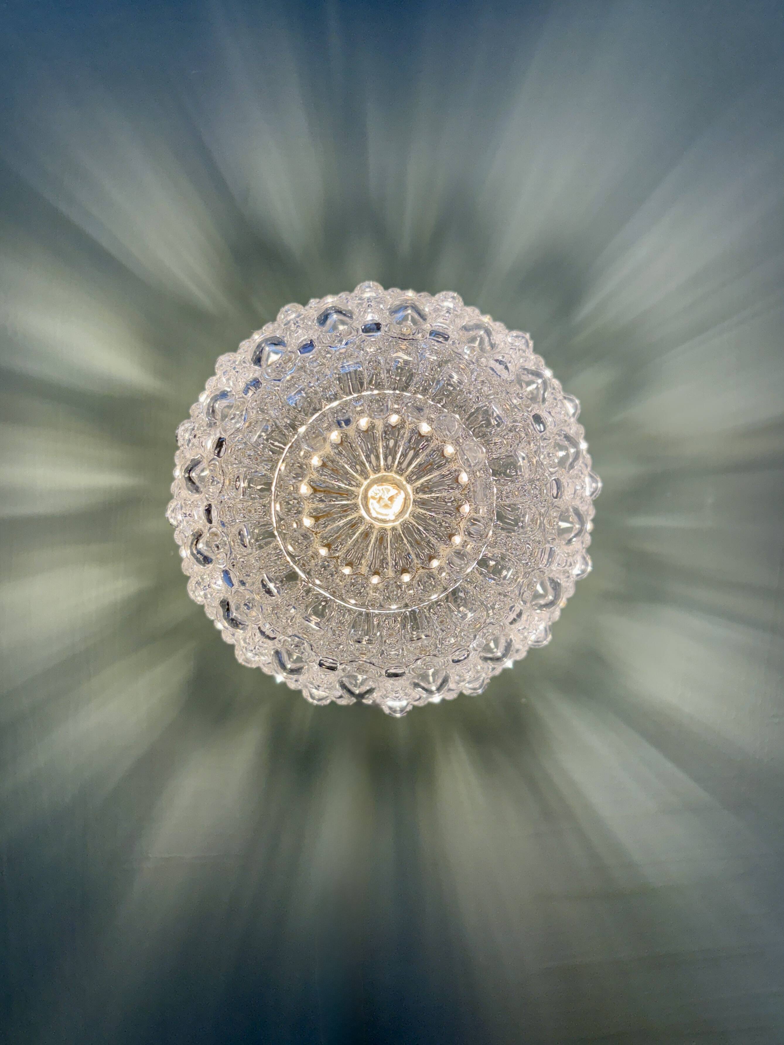 Vintage moulded glass wall or ceiling light globe