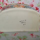 Ceramic matchbox and vintage antique wood dishes Creil Montereau HBCM