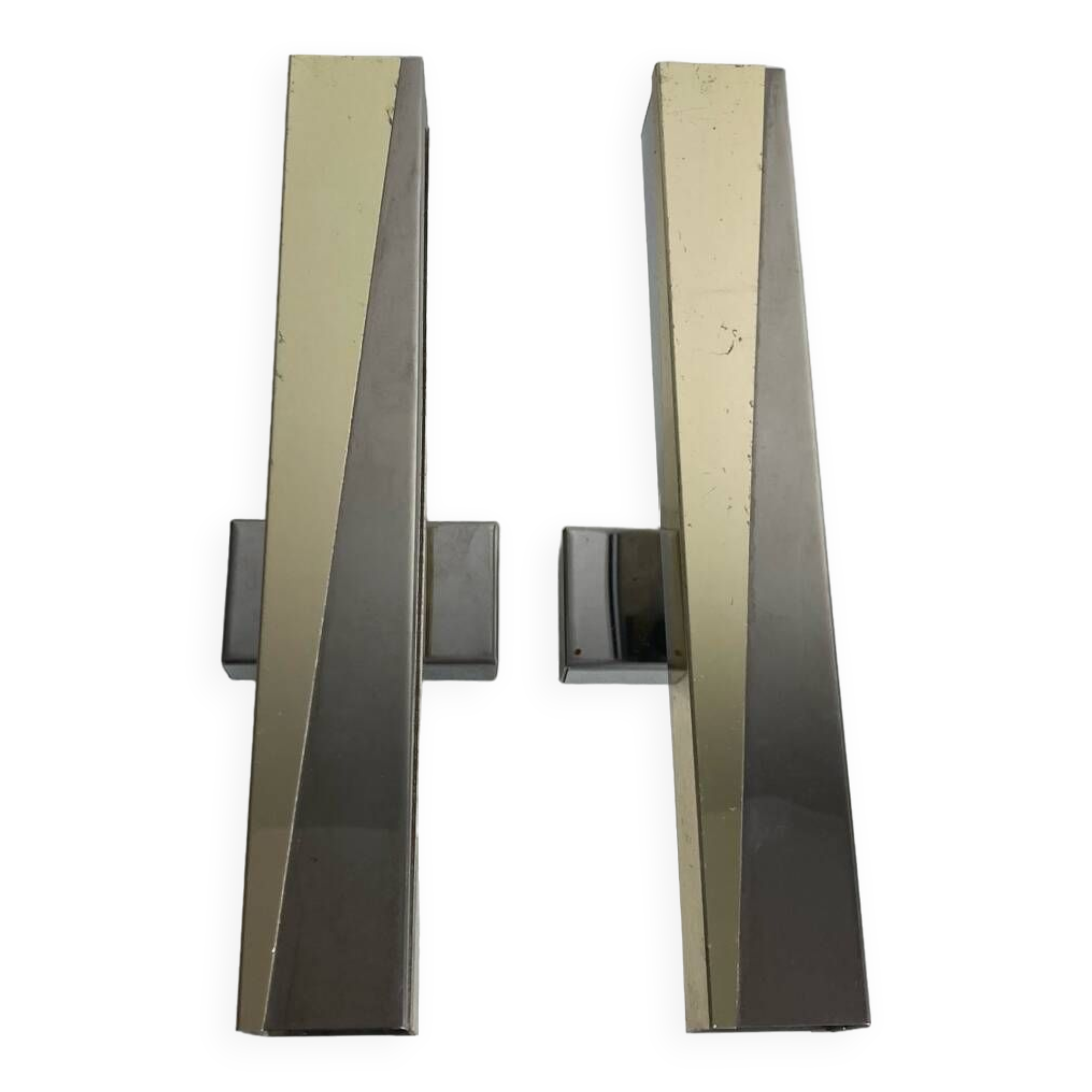 80s metal wall lights