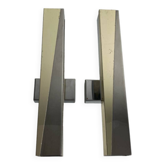 80s metal wall lights
