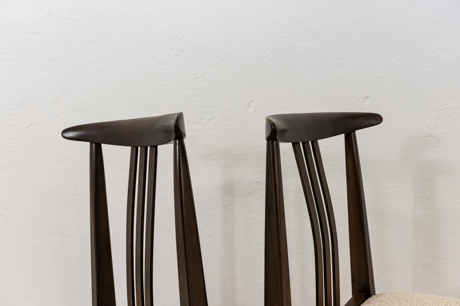 Vintage Dining Chairs Designed By M. Zieliński, 1960's, Set Of 4