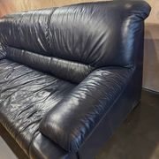 Leather sofa Nicoletti Salotti Italy Circa 1980