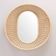 Miroir rond et convexe en rotin tressé