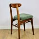Hałas vintage chair green - wooden backrest
