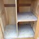 Vintage wardrobe with compass feet in beech