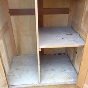 Vintage wardrobe with compass feet in beech