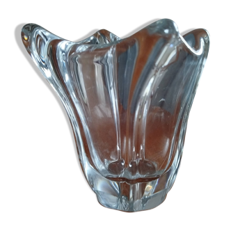 Antique vase signed Daum ✝ France in crystal – circa 1935–1950