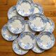 12 small flat plates "Campanule" Saint Amand and Hamage