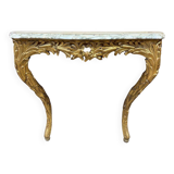 Gilded wooden console table – 1960s