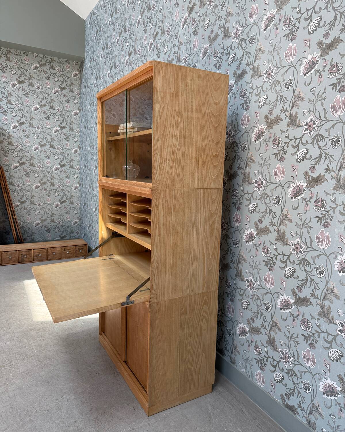 60s-70s oak secretary desk (renovated)