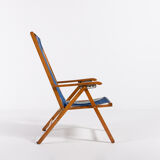 Italian foldable chaise longue by Fratelli Reguitti 1960