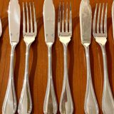 Christofle Perles 12-piece fish cutlery set, excellent condition
