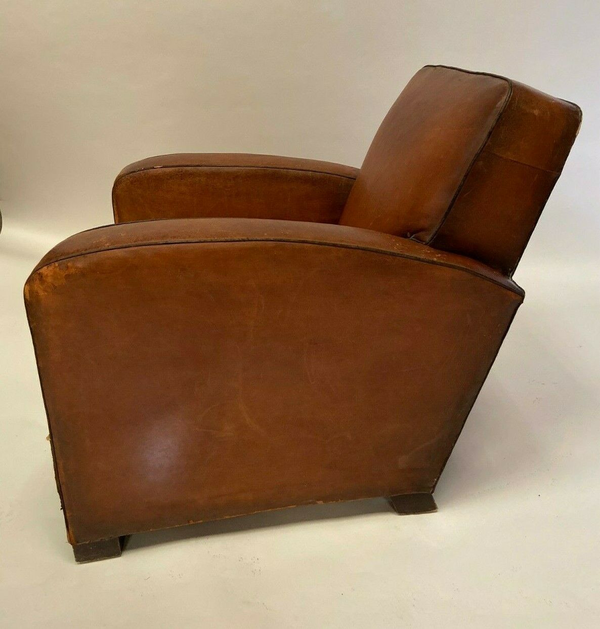 Leather club armchair 1930