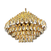 Lustre italien en cristal taillé 1960