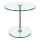 1970s 1980s Coffee Table Side Table in Chrome and Glass Space Age Design