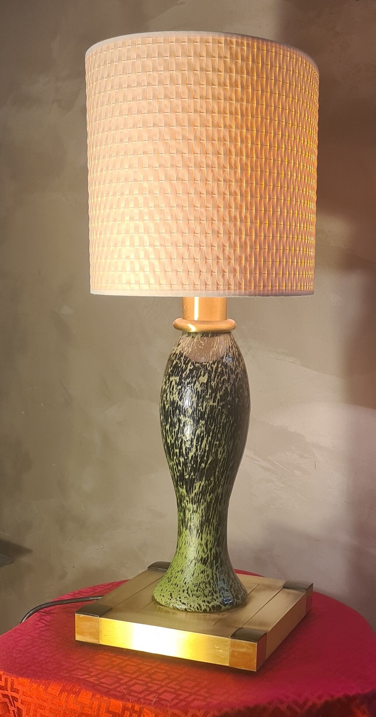 Lumica house lamp, willy rizzo 1960-70, luxury ceramic 61x31.