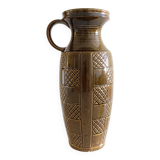 Mid Century West German Ceramic Large Handled Vase by Scheurich, 1950s