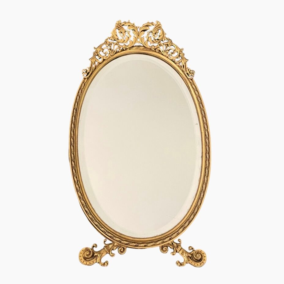 Miroir à poser doré 17x29cm