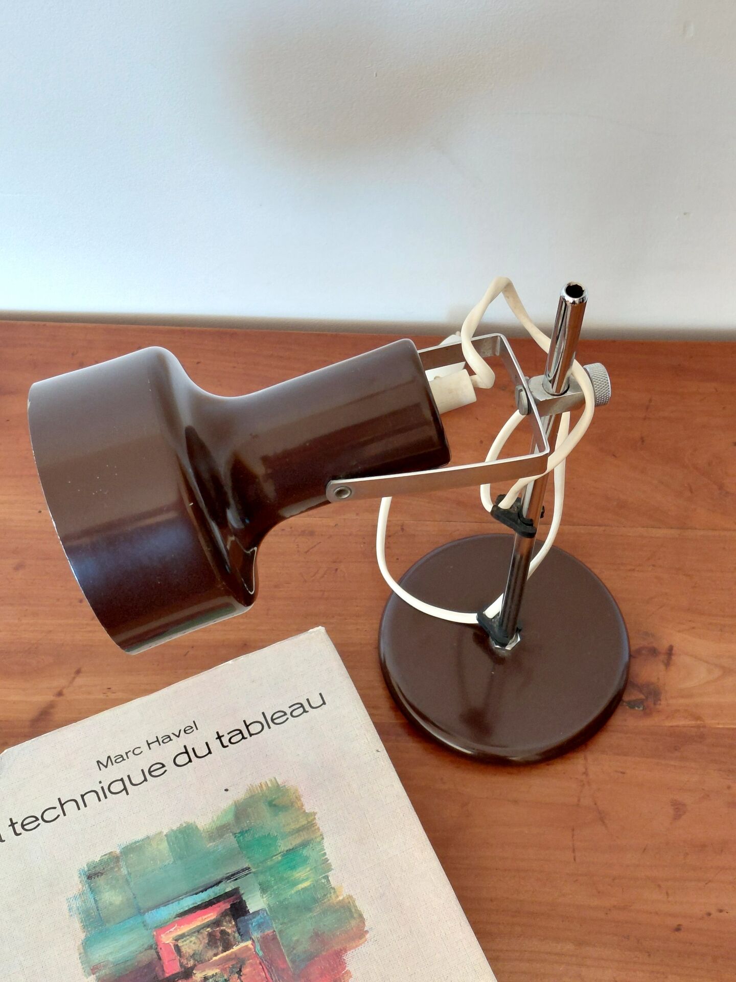 Lampe de bureau ou chevet vintage Space Age orientable-Années 70