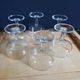 6 antique champagne glasses