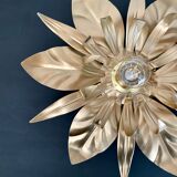 Vintage wall lamp golden leaves