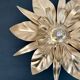 Vintage wall lamp golden leaves