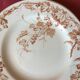 Set of 4 plates of old flat earth iron decor of vine leaf