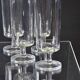 Set of 6 transparent glass flutes/coupes in very good condition.