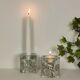 Ice cube crystal candle holders