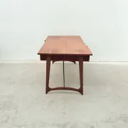 Scandinavian style desk in teak and brass, 1950.