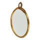 Round wall mirror in gilded wood, mid-century, C. Allodi & G. Subelli, Italy, 1950s.