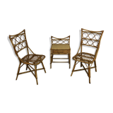Rattan chairs with bedside