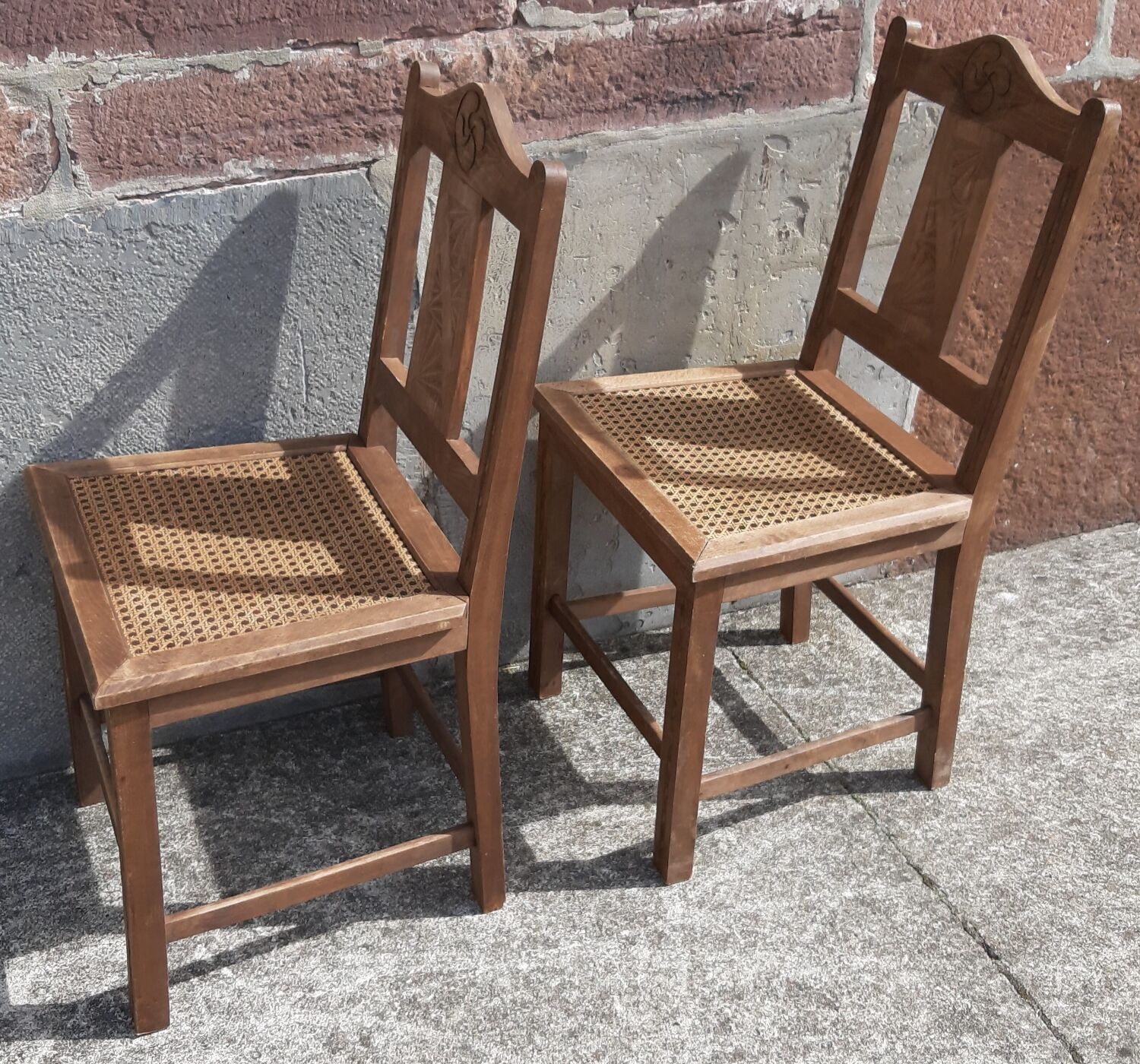 Set of 2 50s bistro chairs
