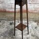 Sellette sculptée bois pieds compas vintage