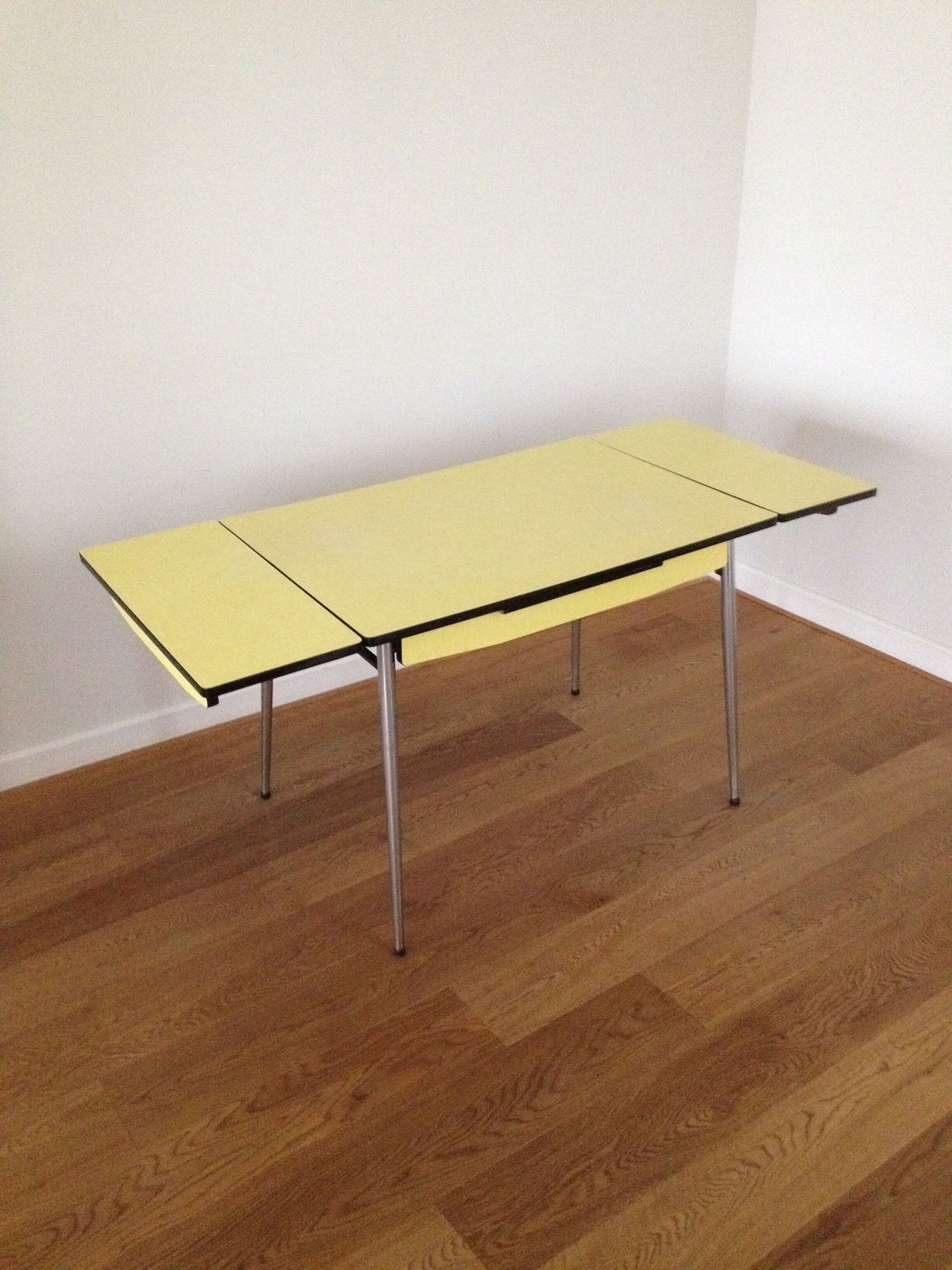 Yellow formica table
