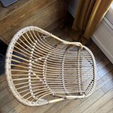 Rattan armchair - authentic vintage charm look