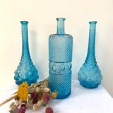 Carafe Empoli en verre bleu-turquoise