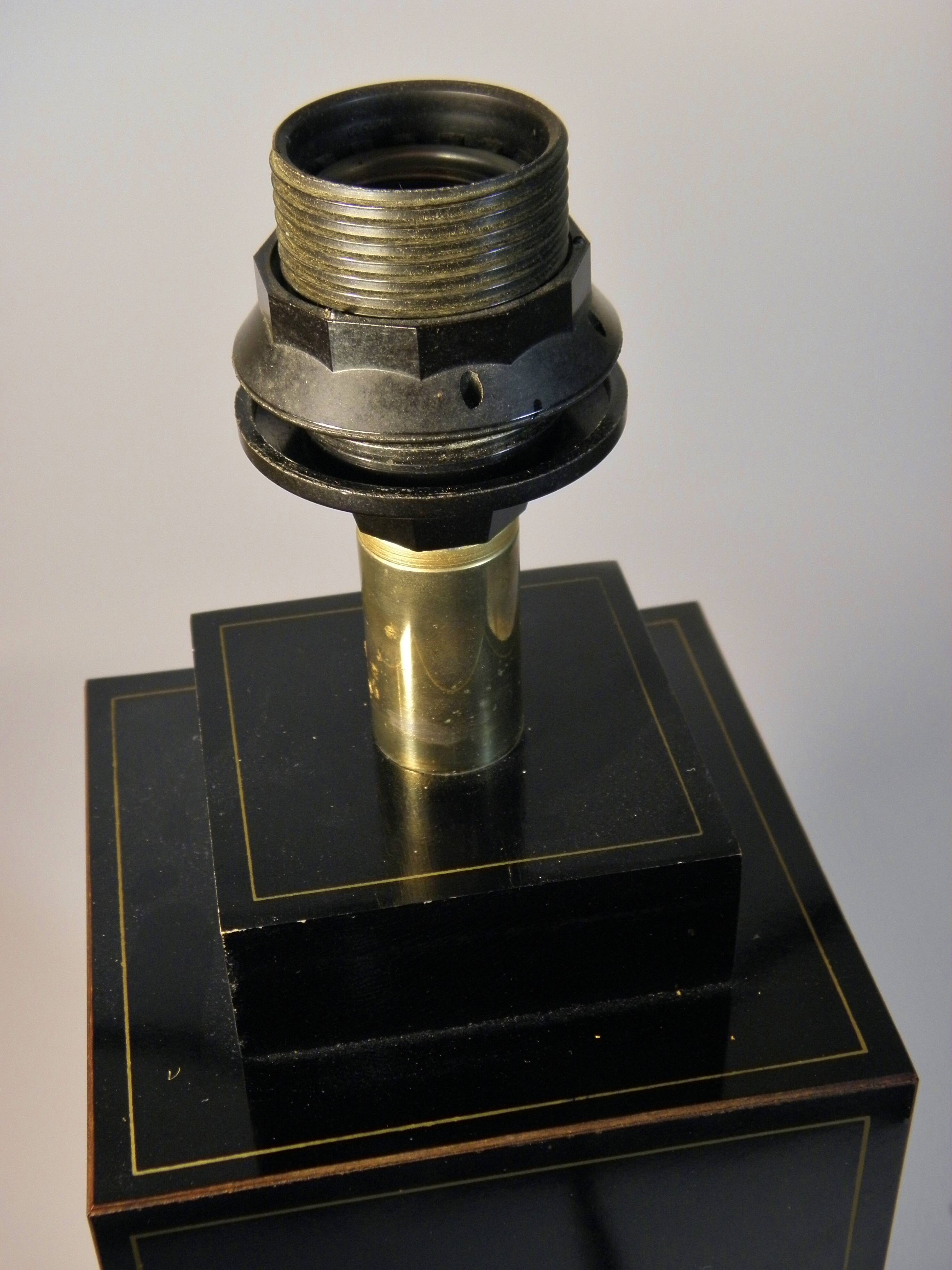 Black and gold pagoda lamp 1970