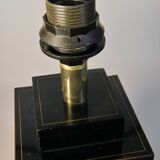 Lampe pagode noir et or 1970