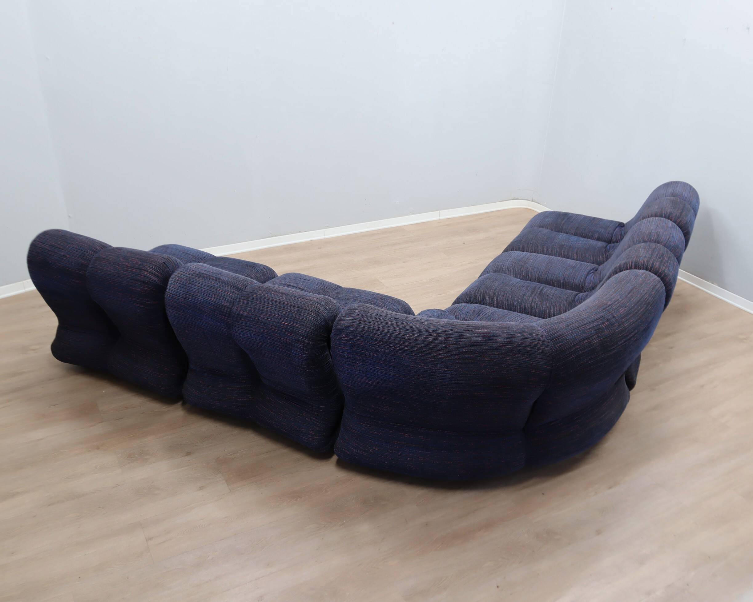 Claudio Vagnoni "Pagru" modular sectional sofa for 1P, 1970s (5 Pieces)
