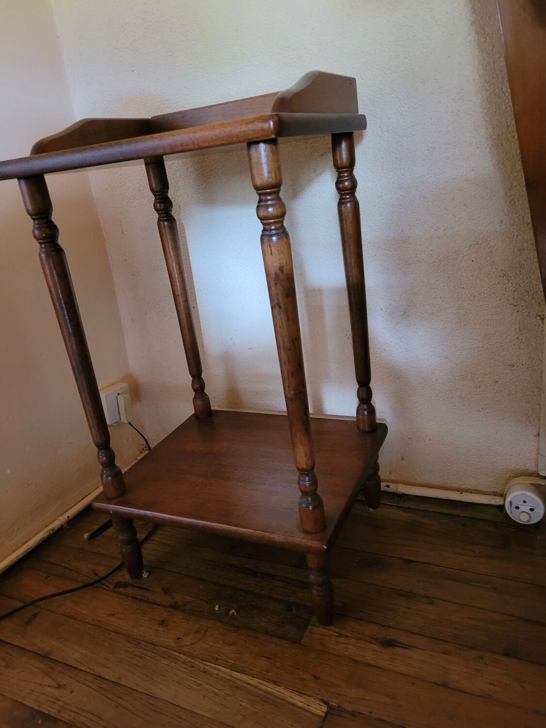 Wooden bedside table