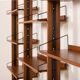Italian mid century floor to ceiling teak wall unit or room divider, 1960